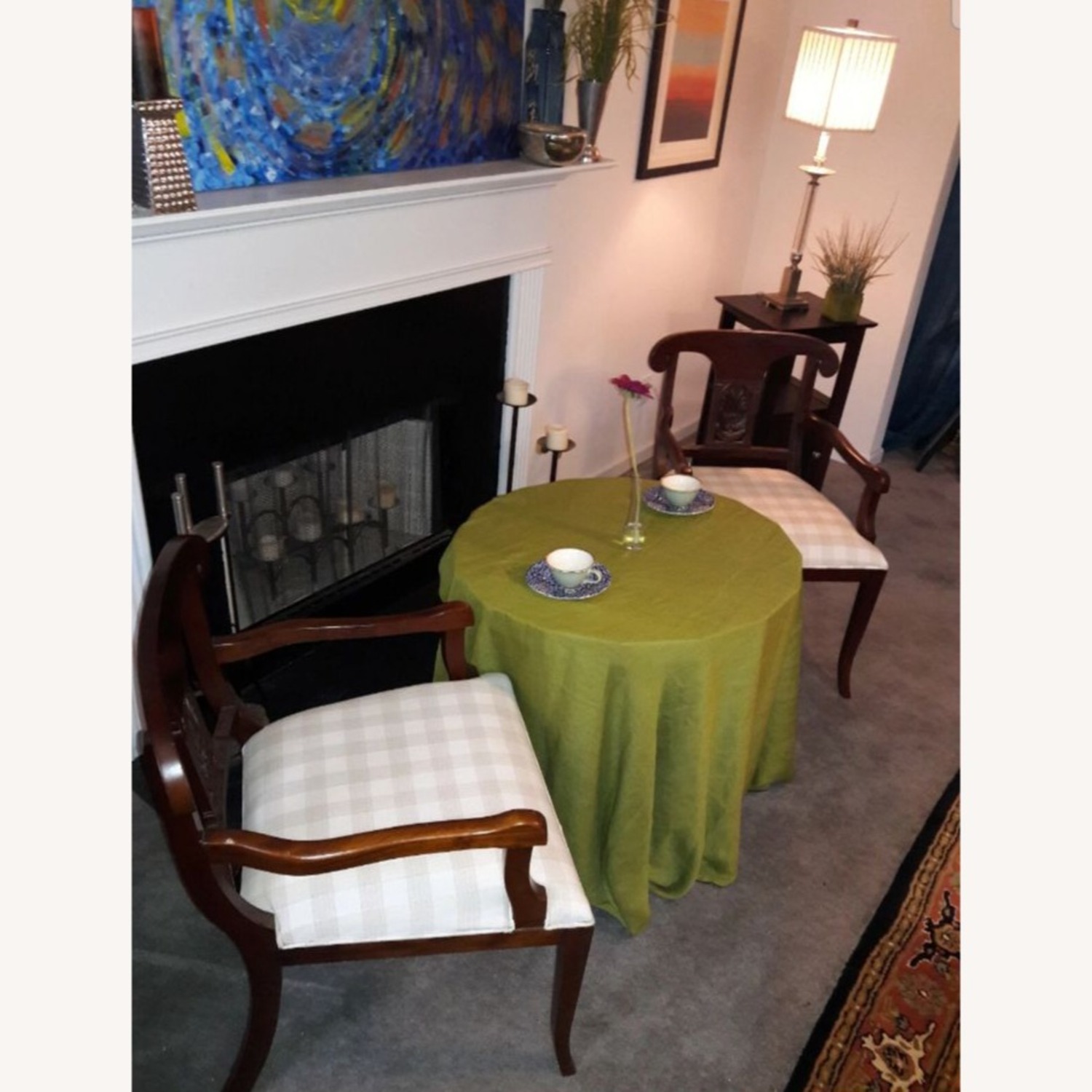 Pair of Mahogany Hepplewhite Style Armchairs - image-12