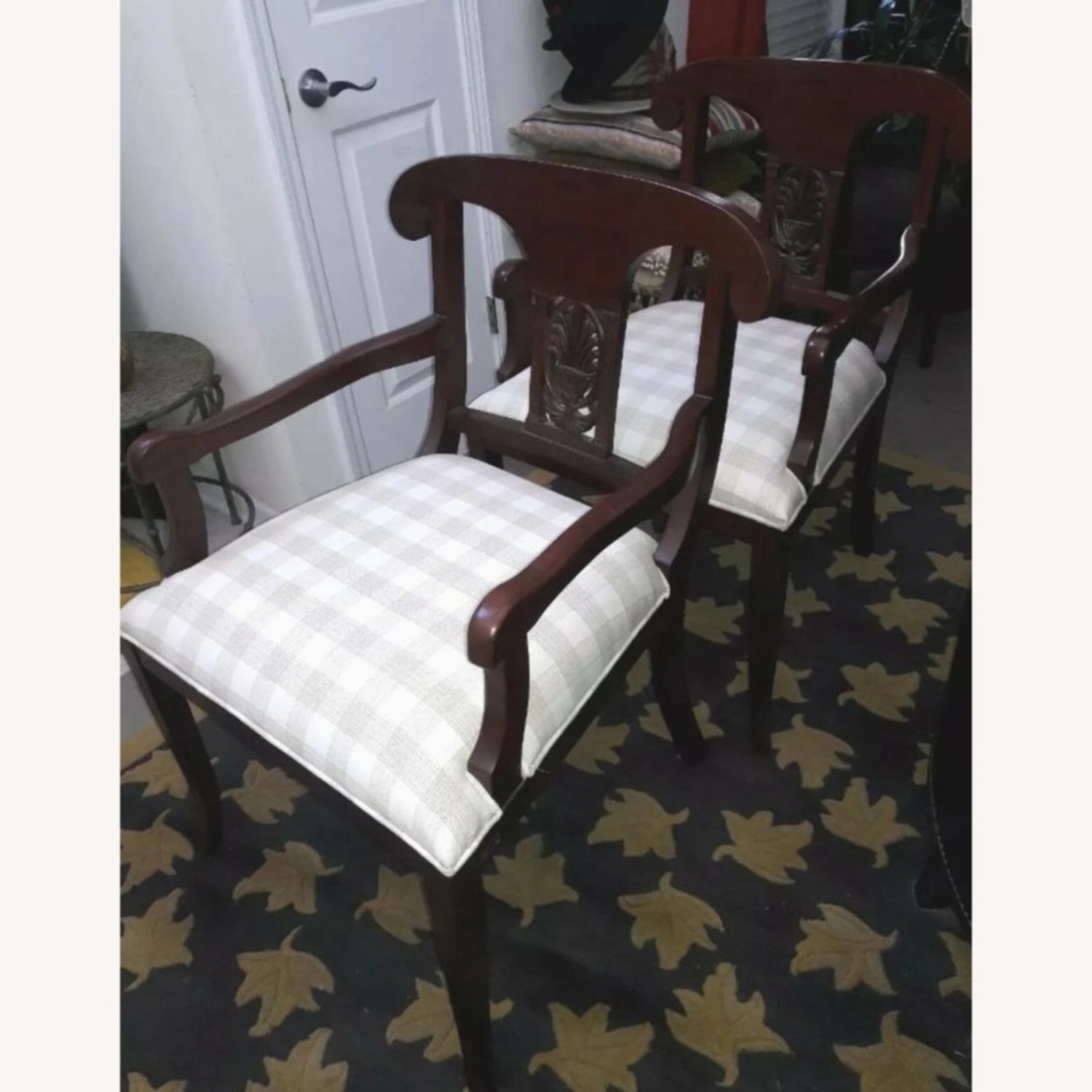 Pair of Mahogany Hepplewhite Style Armchairs - image-8