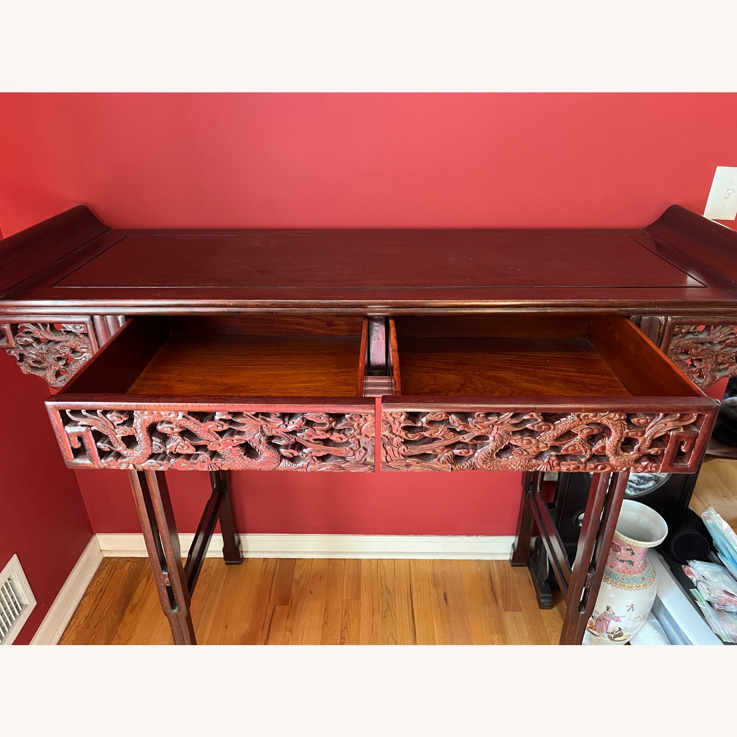 Dragon Altar Console Table, Vintage Imported - image-3
