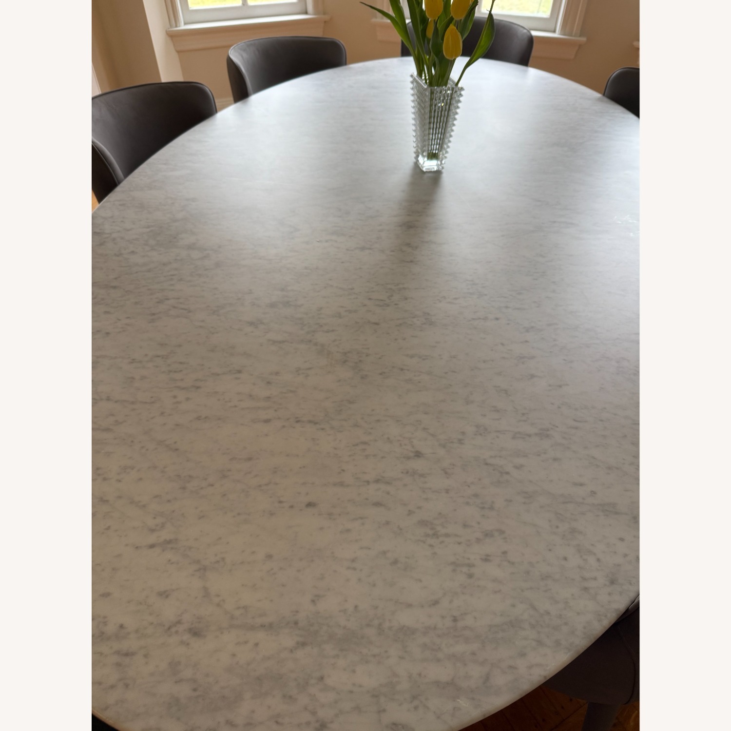 Restoration Hardware Custom Carrara Marble Dining Room Table - image-4