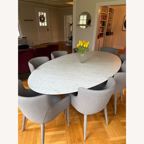Used Restoration Hardware Custom Carrara Marble Dining Room Table for sale on AptDeco