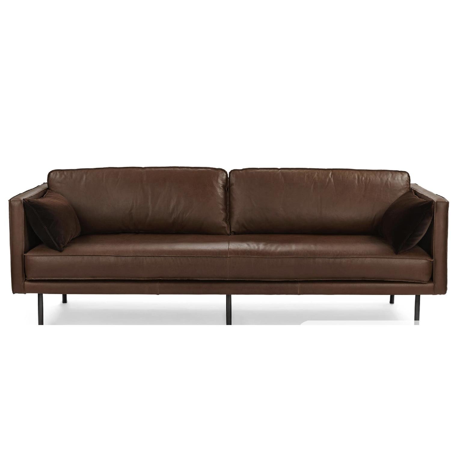 Article Capilano Charme Chocolat Leather Sofa - image-1