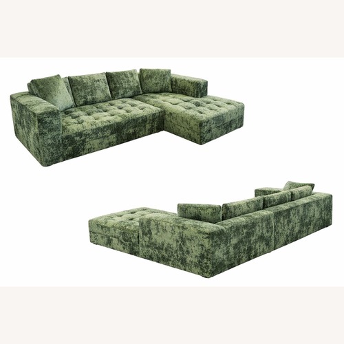 Used Boneless Green Autumn Field Sectional Sofa for sale on AptDeco