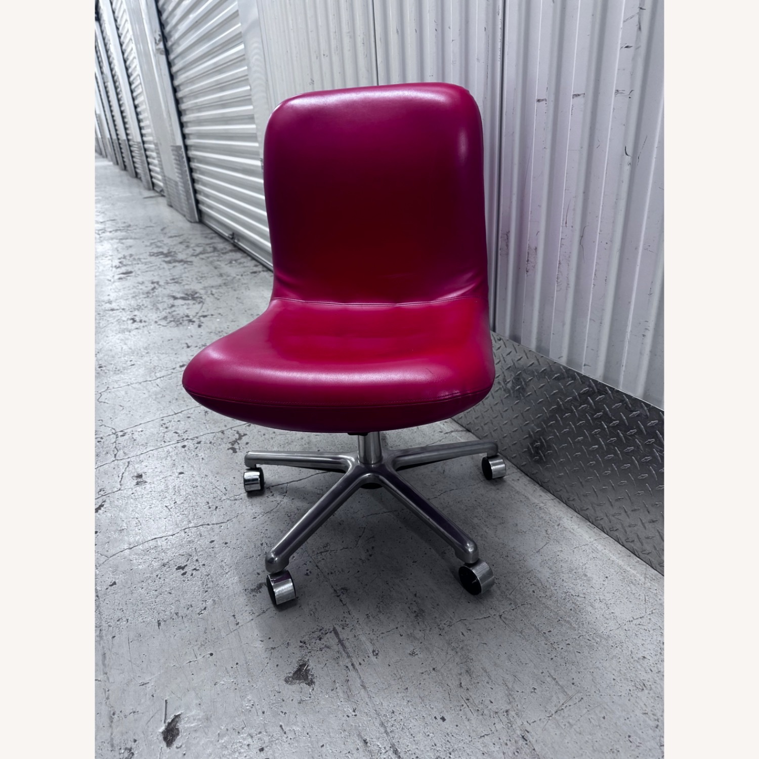 Vintage/Antique Red Leather Accent Chairs - image-2