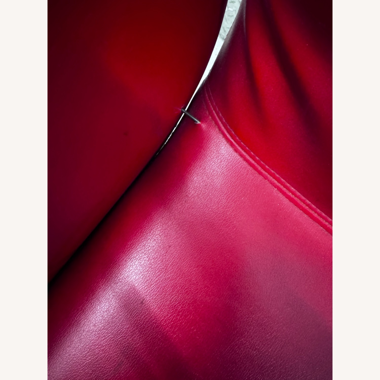 Vintage/Antique Red Leather Accent Chairs - image-5