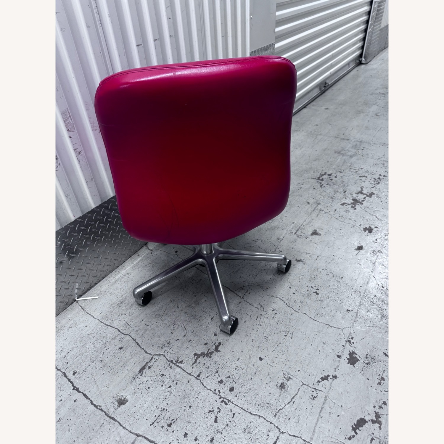 Vintage/Antique Red Leather Accent Chairs - image-8