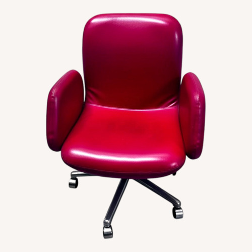 Used Vintage/Antique Red Leather Accent Chairs for sale on AptDeco