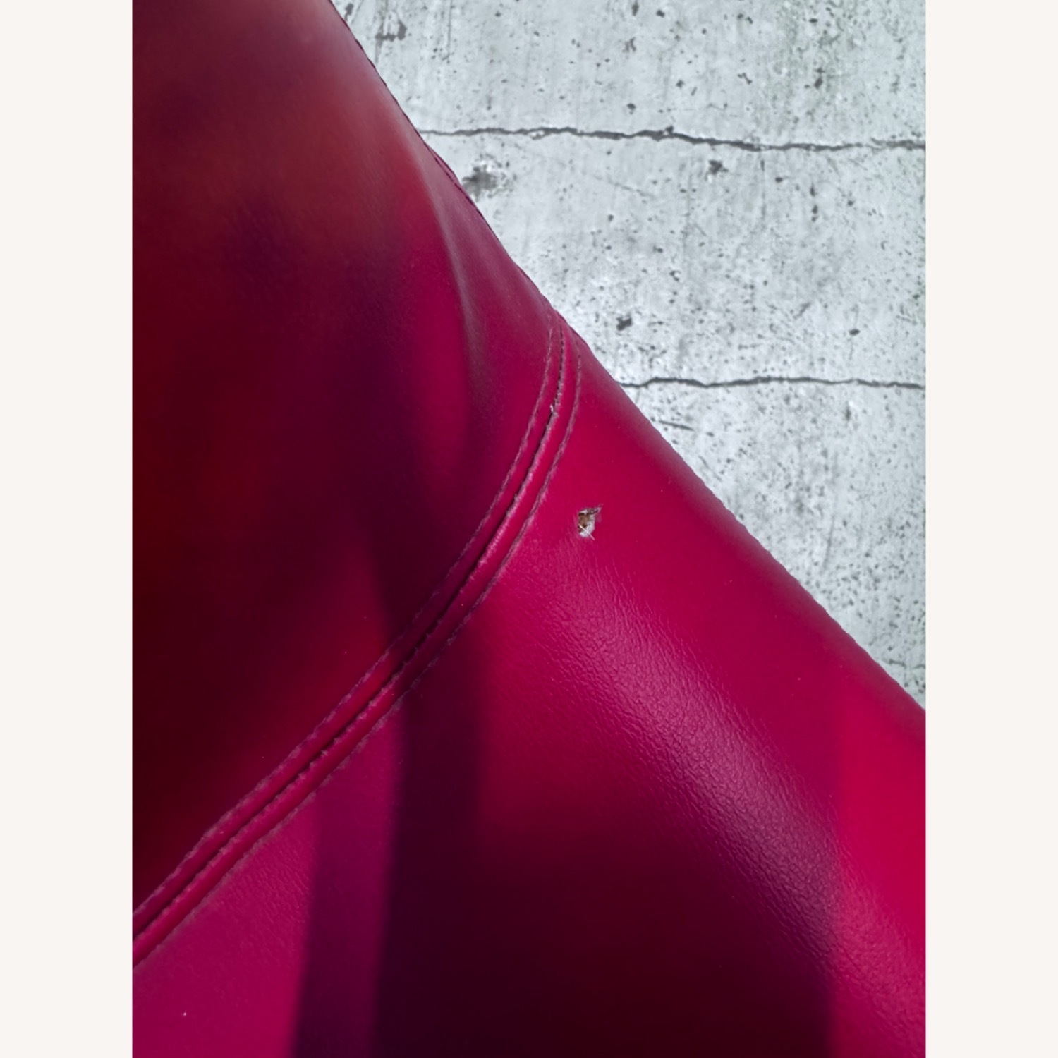 Vintage/Antique Red Leather Accent Chairs - image-4