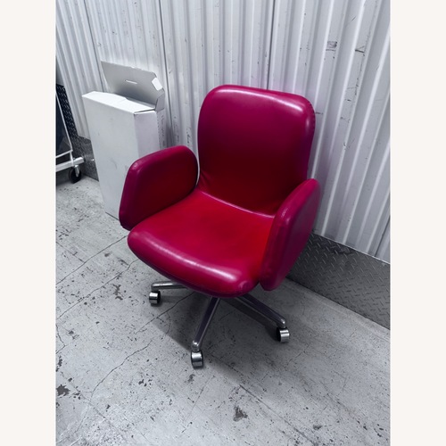 Used Vintage/Antique Red Leather Accent Chairs for sale on AptDeco