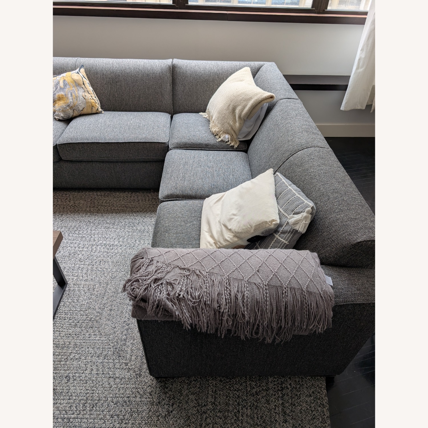 Grey 3 Piece Sectional Sofa - image-2
