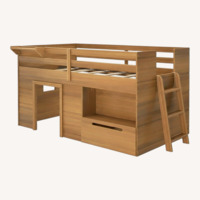 Modern Farmhouse Play & Store Low Loft Bed
