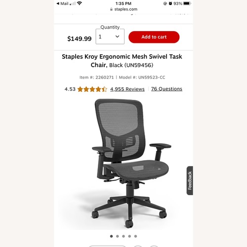 Used Ergonomic Desk Chair for sale on AptDeco