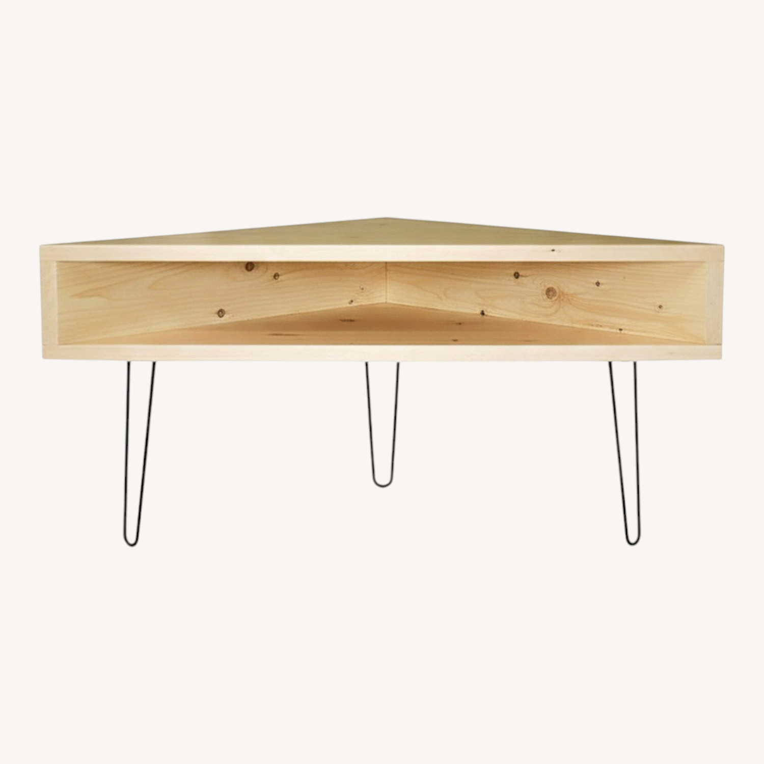 Corner TV Console With Hairpin Legs - image-0