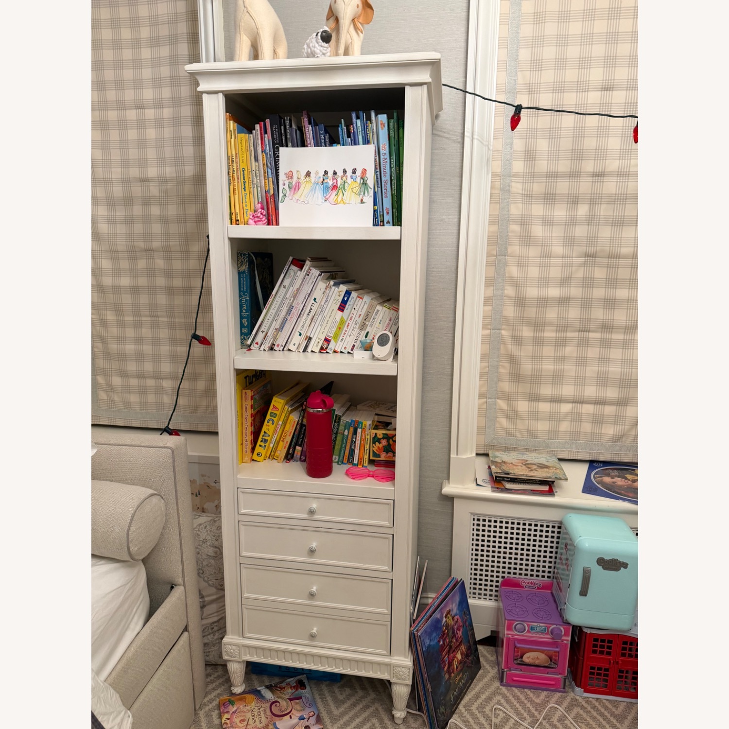 Restoration Hardware Baby & Child White Bookcase - image-4