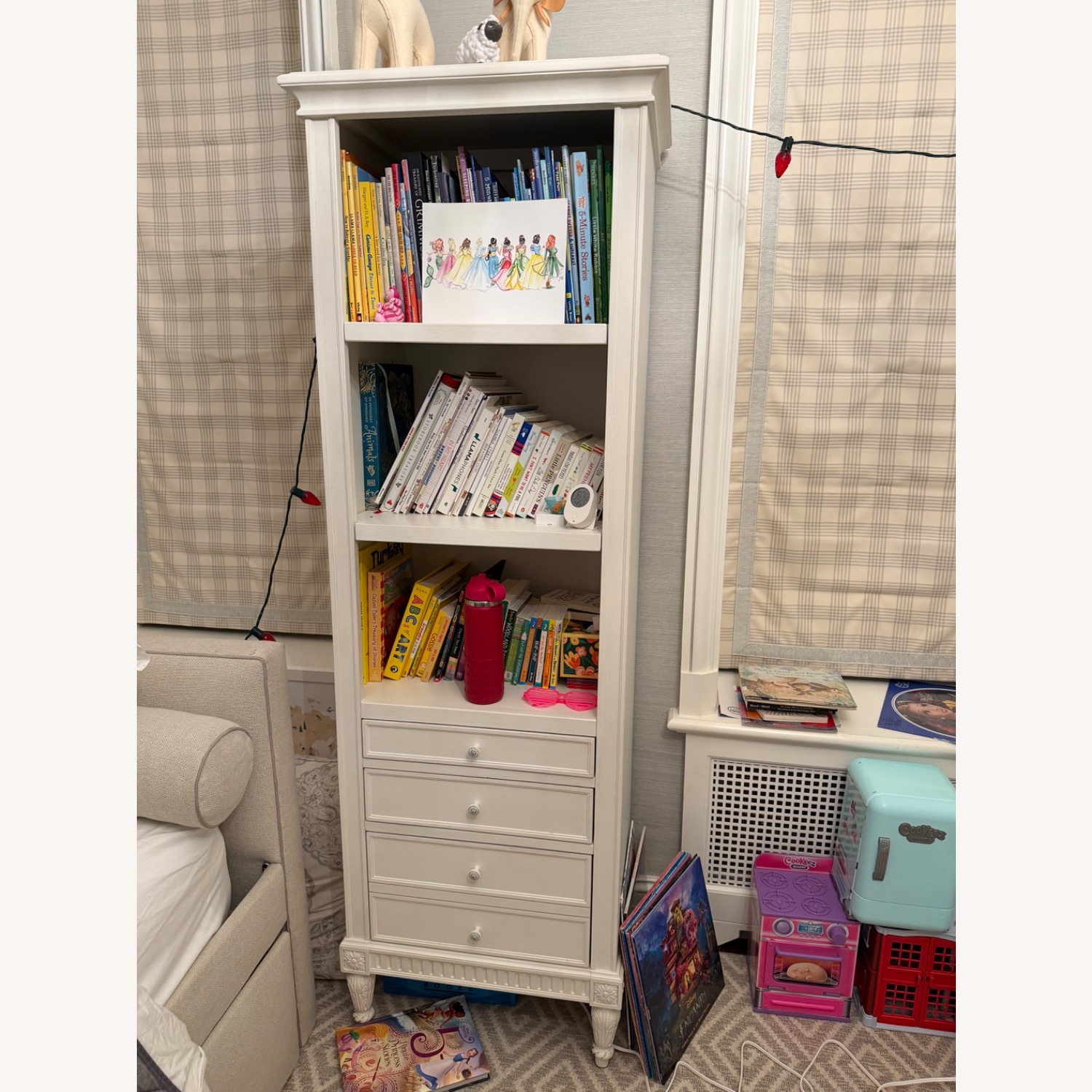 Restoration Hardware Baby & Child White Bookcase - image-1