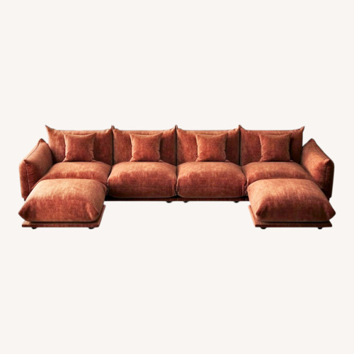 Used 6-Piece Chenille Sectional Sofa for sale on AptDeco
