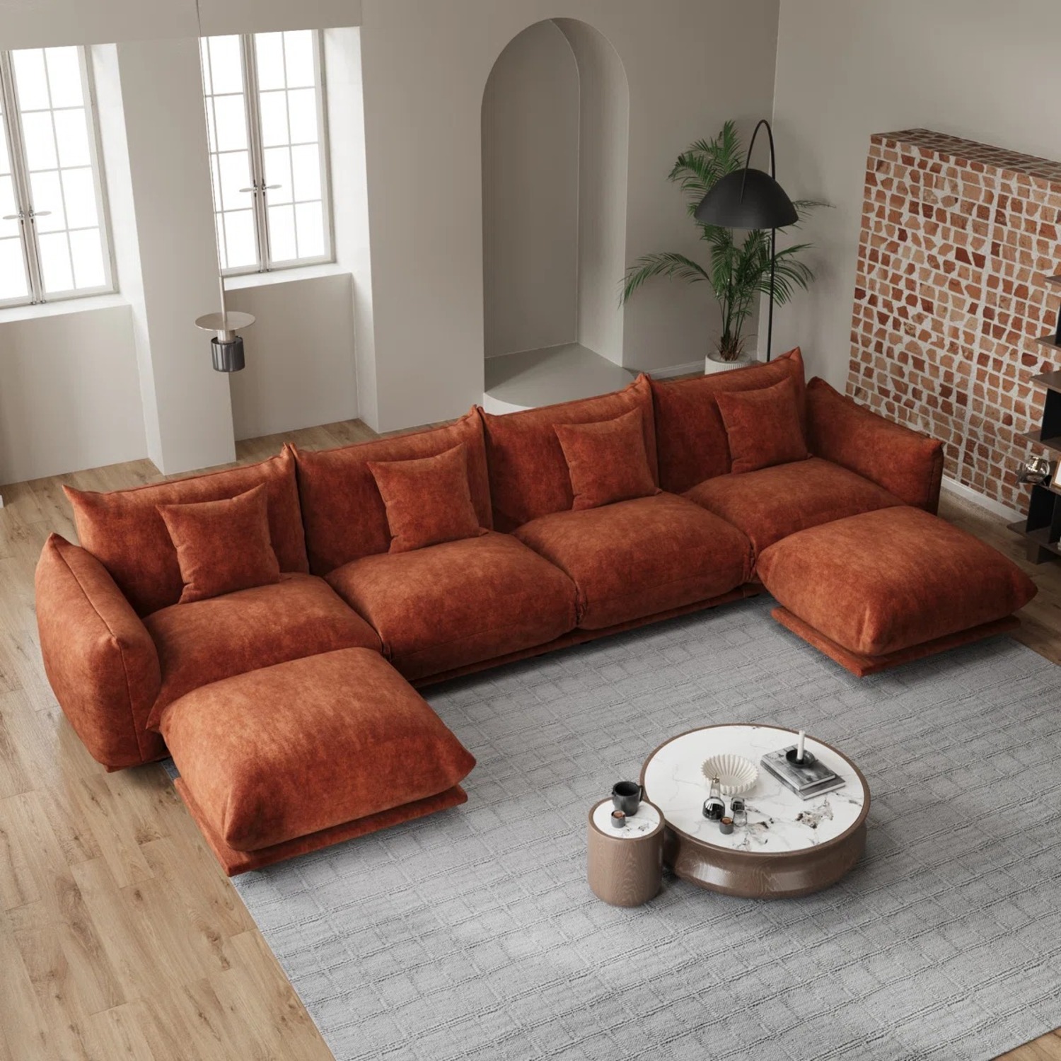 6-Piece Chenille Sectional Sofa - image-2