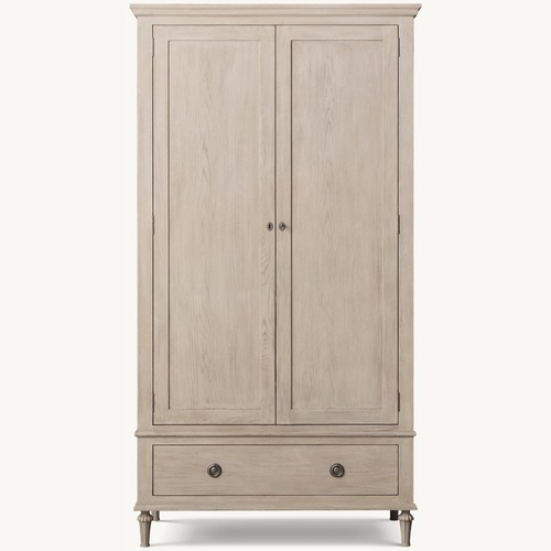 Used Restoration Hardware Maison Armoire (Wardrobe or Media) – Light Oak  for sale on AptDeco