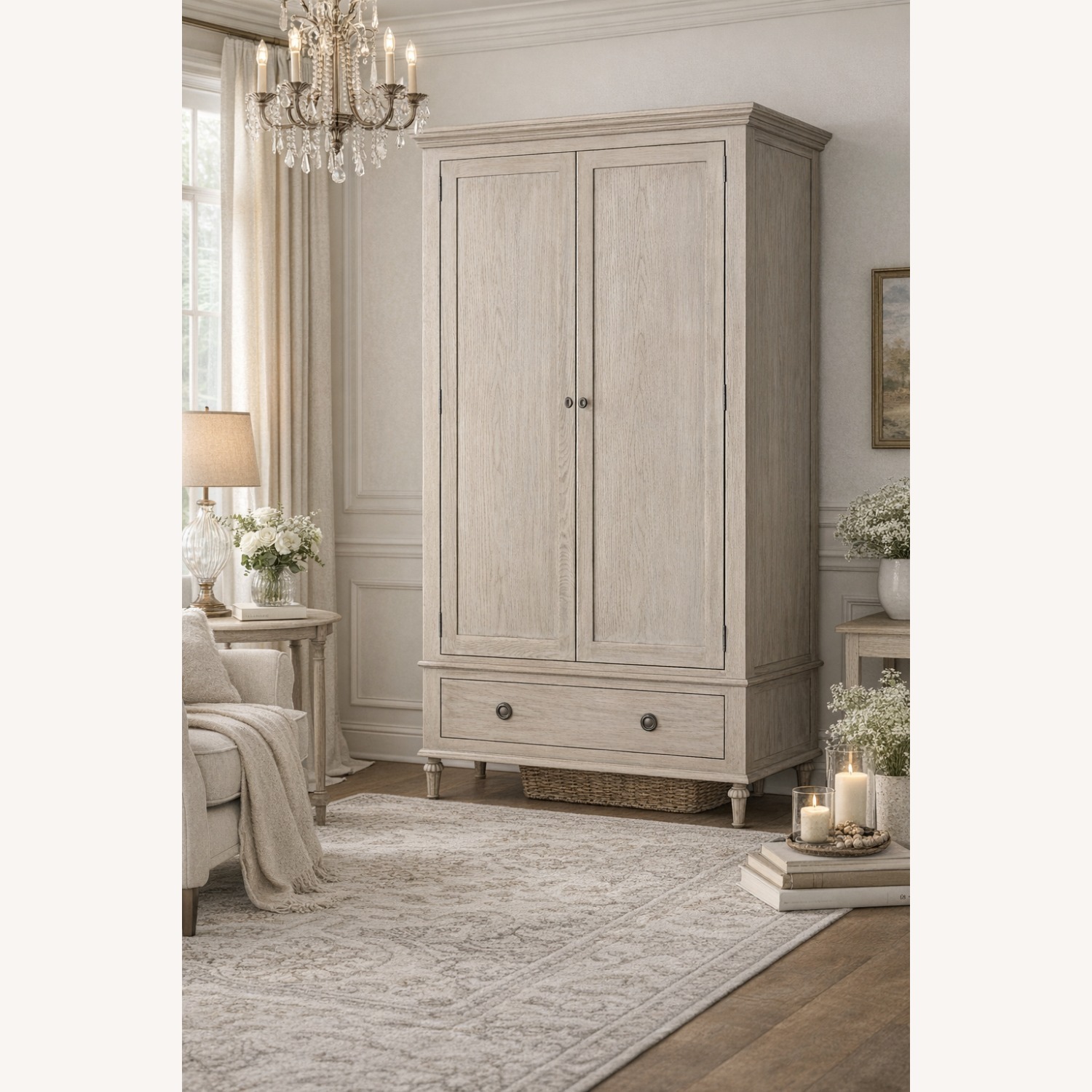 Restoration Hardware Maison Armoire (Wardrobe or Media) – Light Oak - image-29