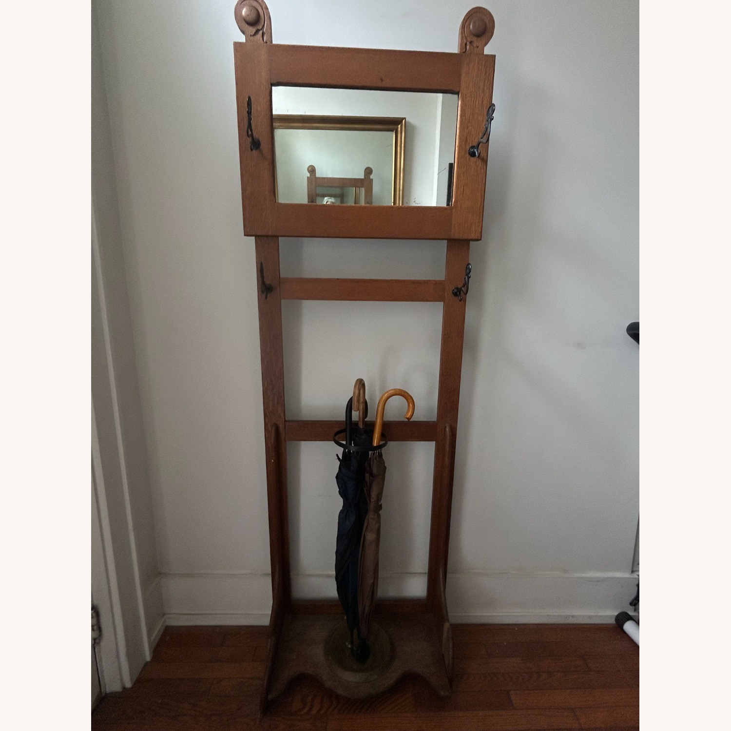 Natural Wood Coat Rack - image-3