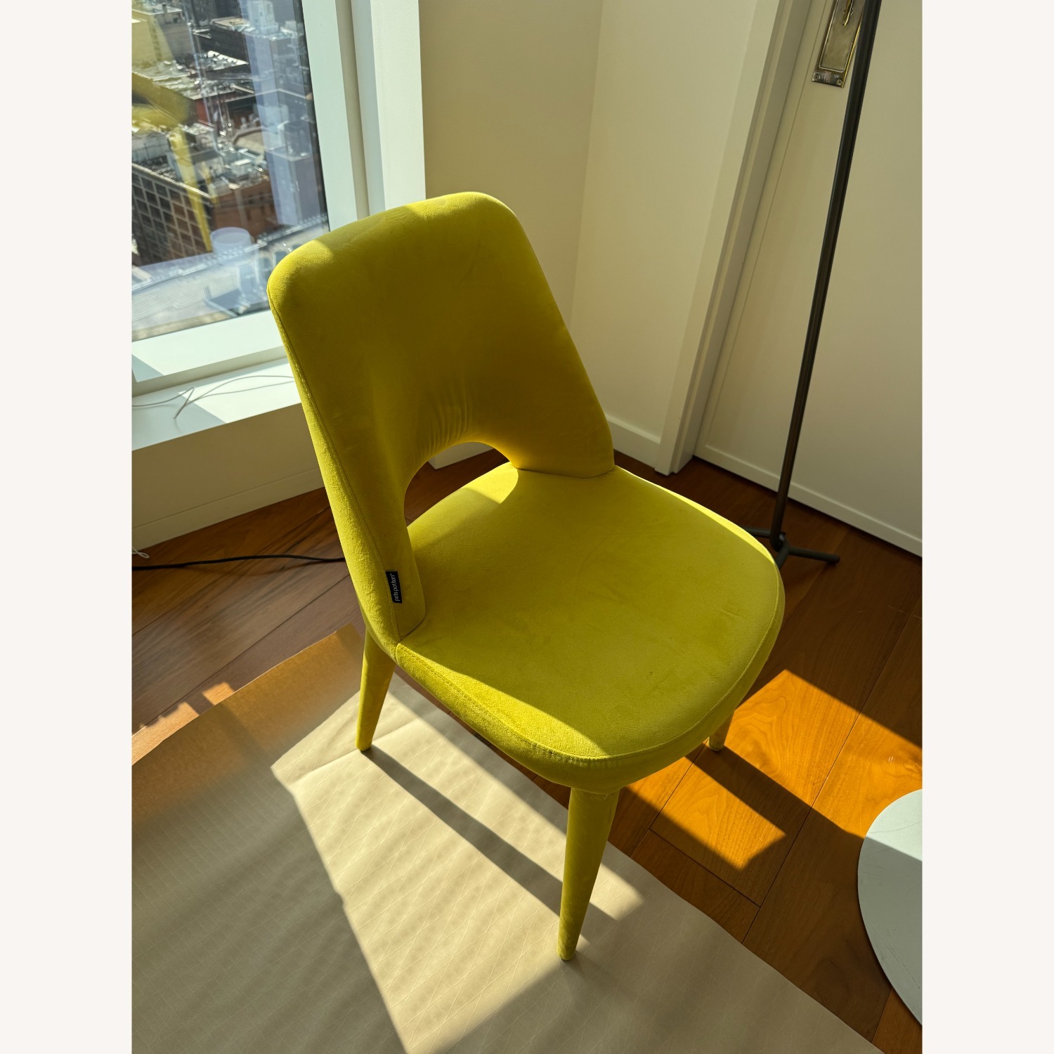 Yellow Fabric Dining Chair - image-1