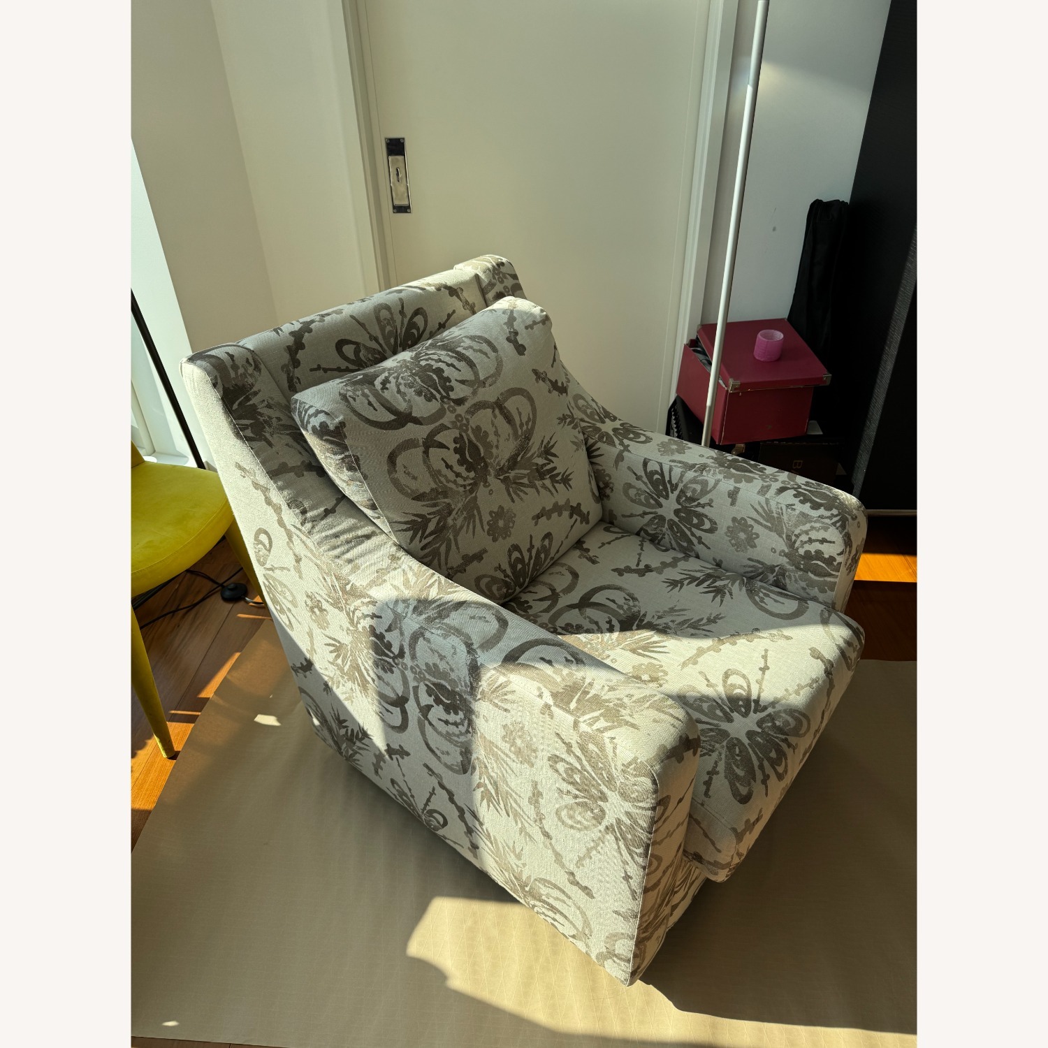 White Armchair + Ottoman  - image-2