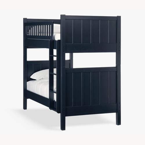 Used Pottery Barn Kids Camp Blue Wood Bunk Bed for sale on AptDeco