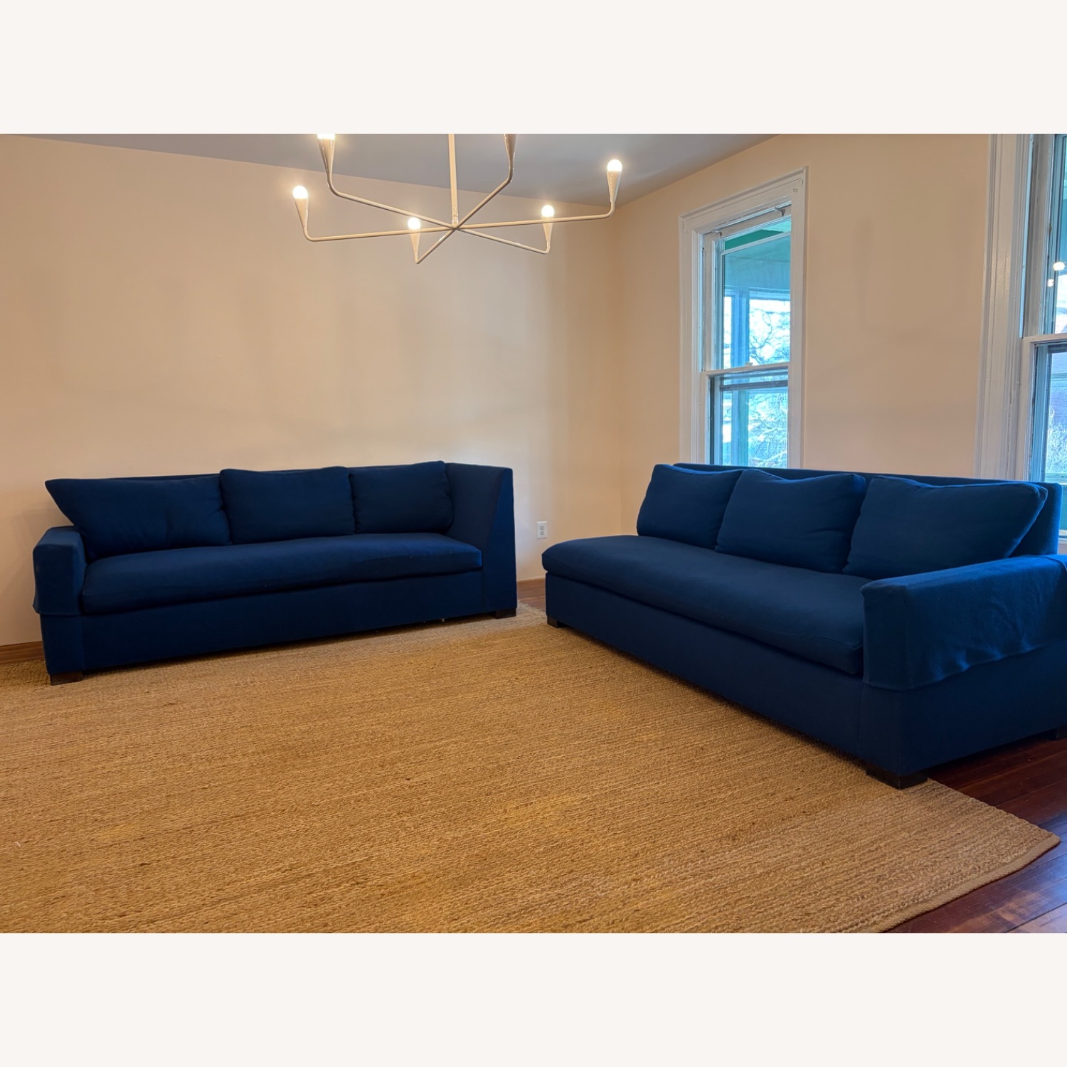 Custom Yves Blue Wool Sofa - image-7