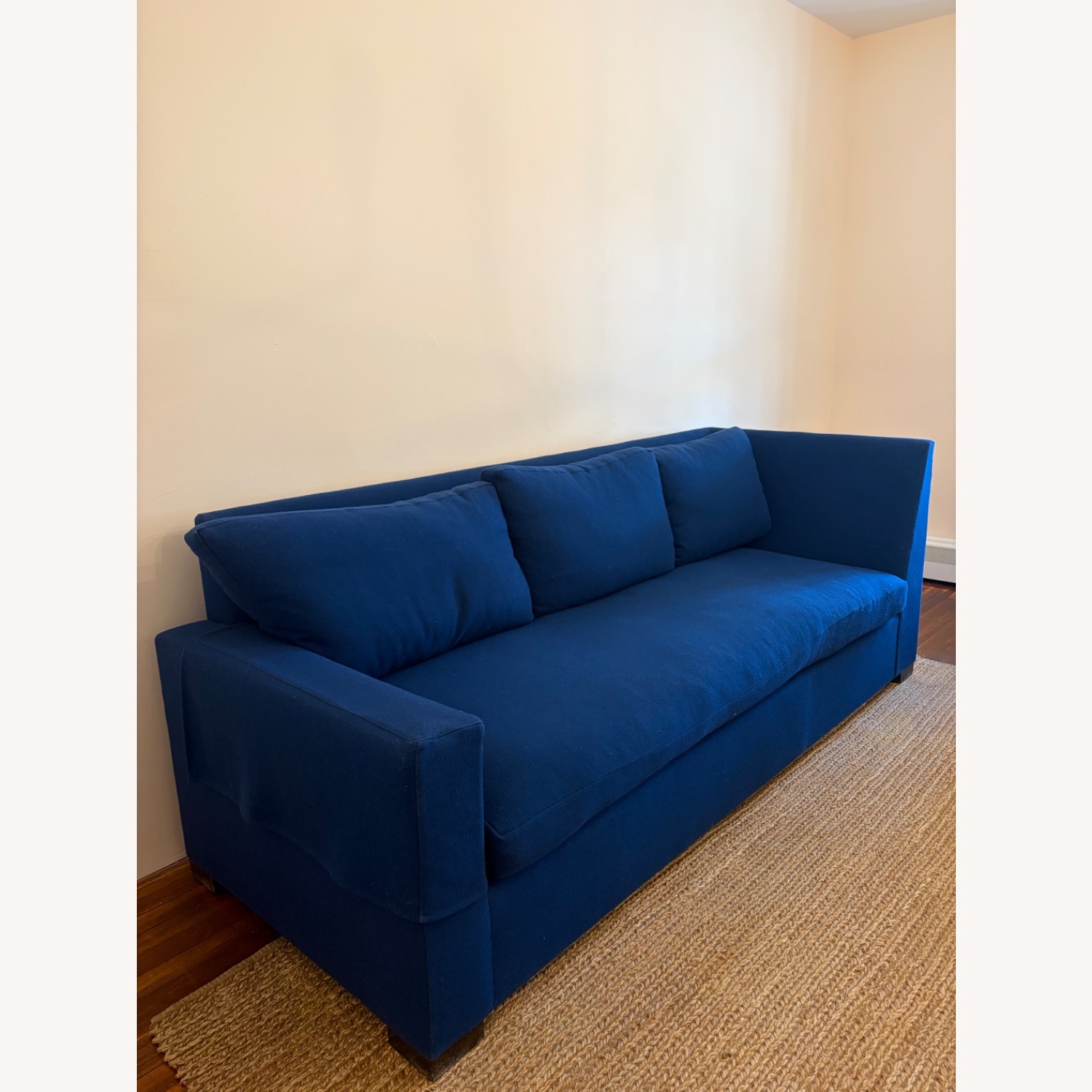 Custom Yves Blue Wool Sofa - image-6