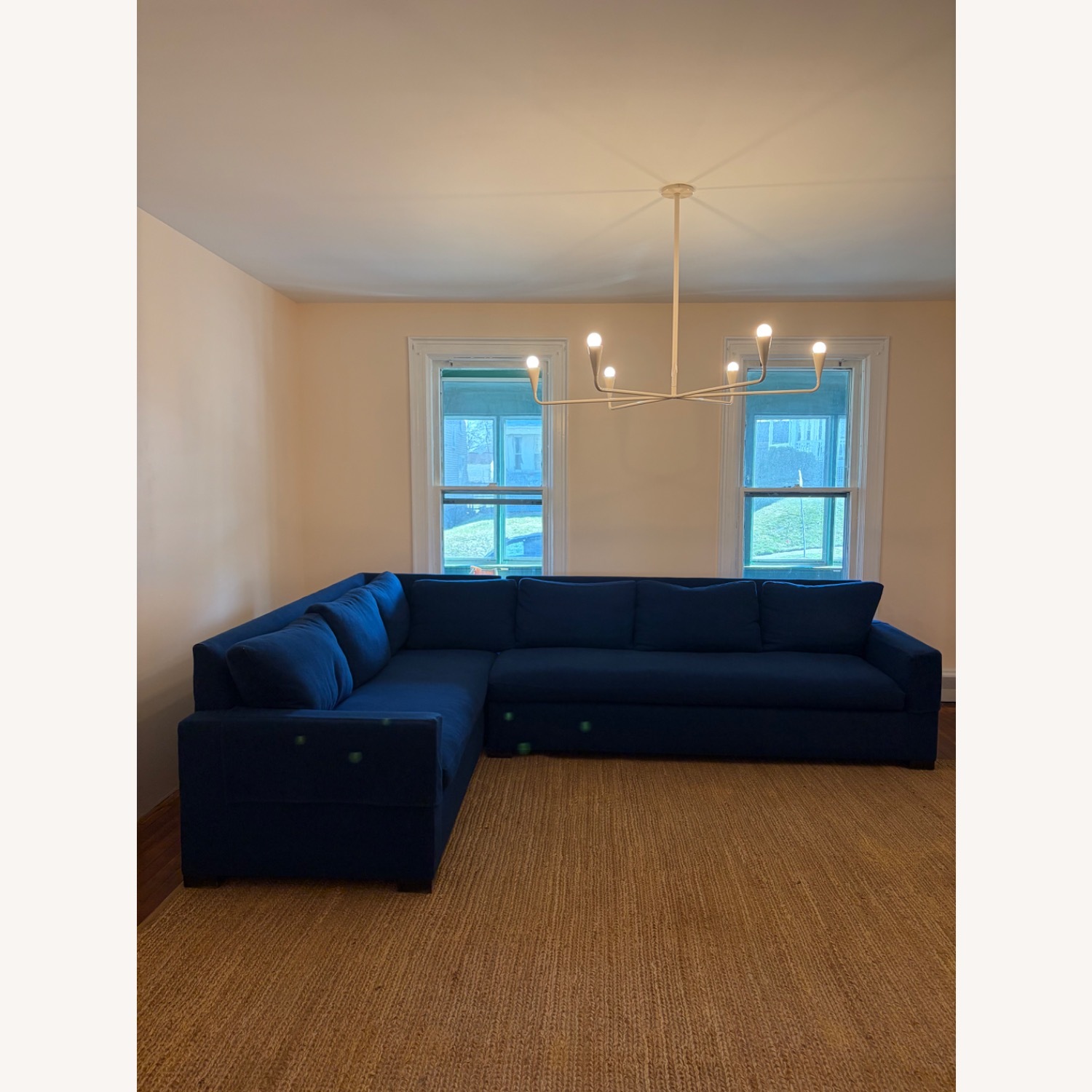 Custom Yves Blue Wool Sofa - image-8