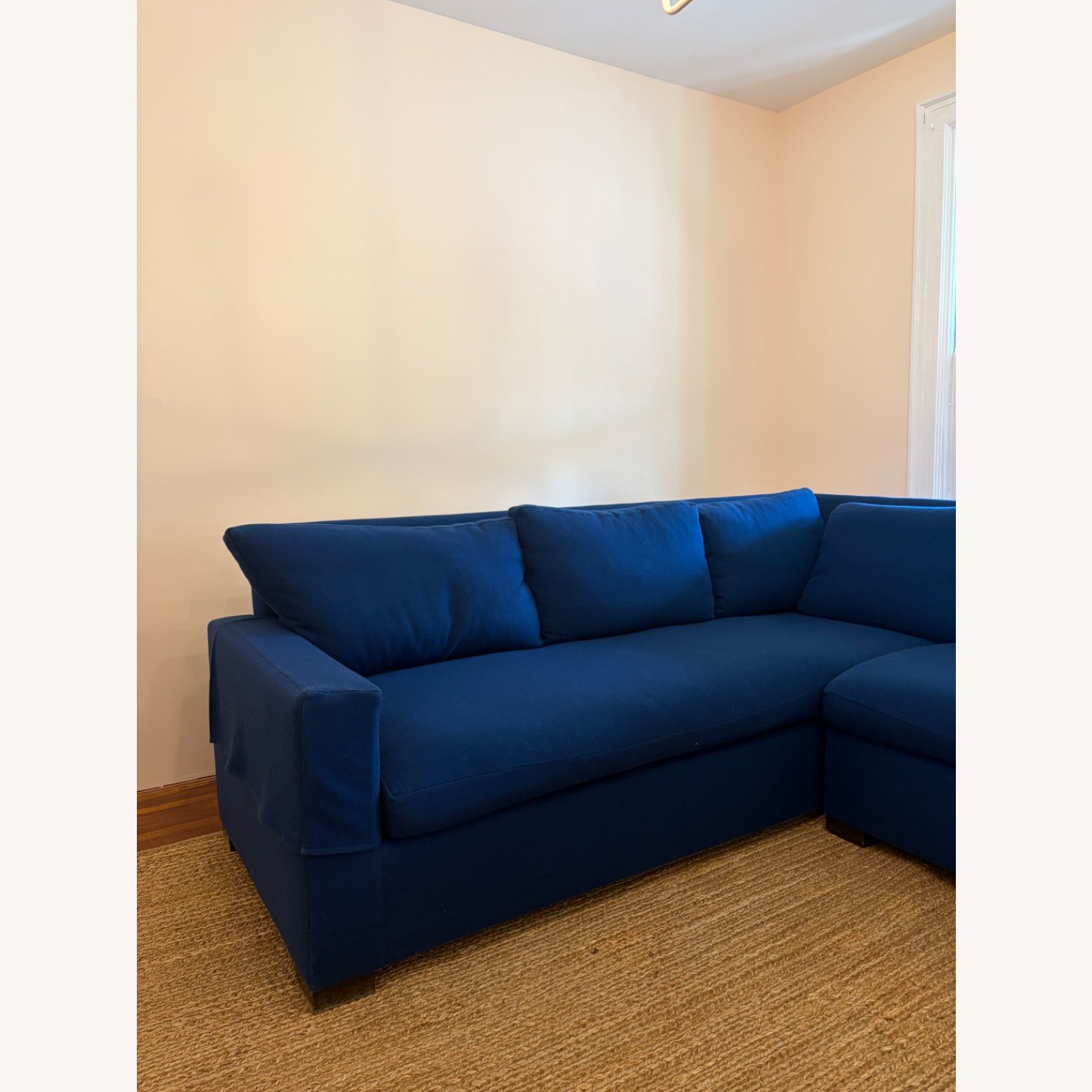 Custom Yves Blue Wool Sofa - image-4