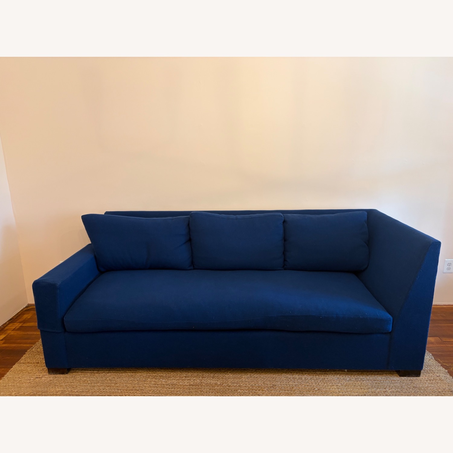 Custom Yves Blue Wool Sofa - image-9