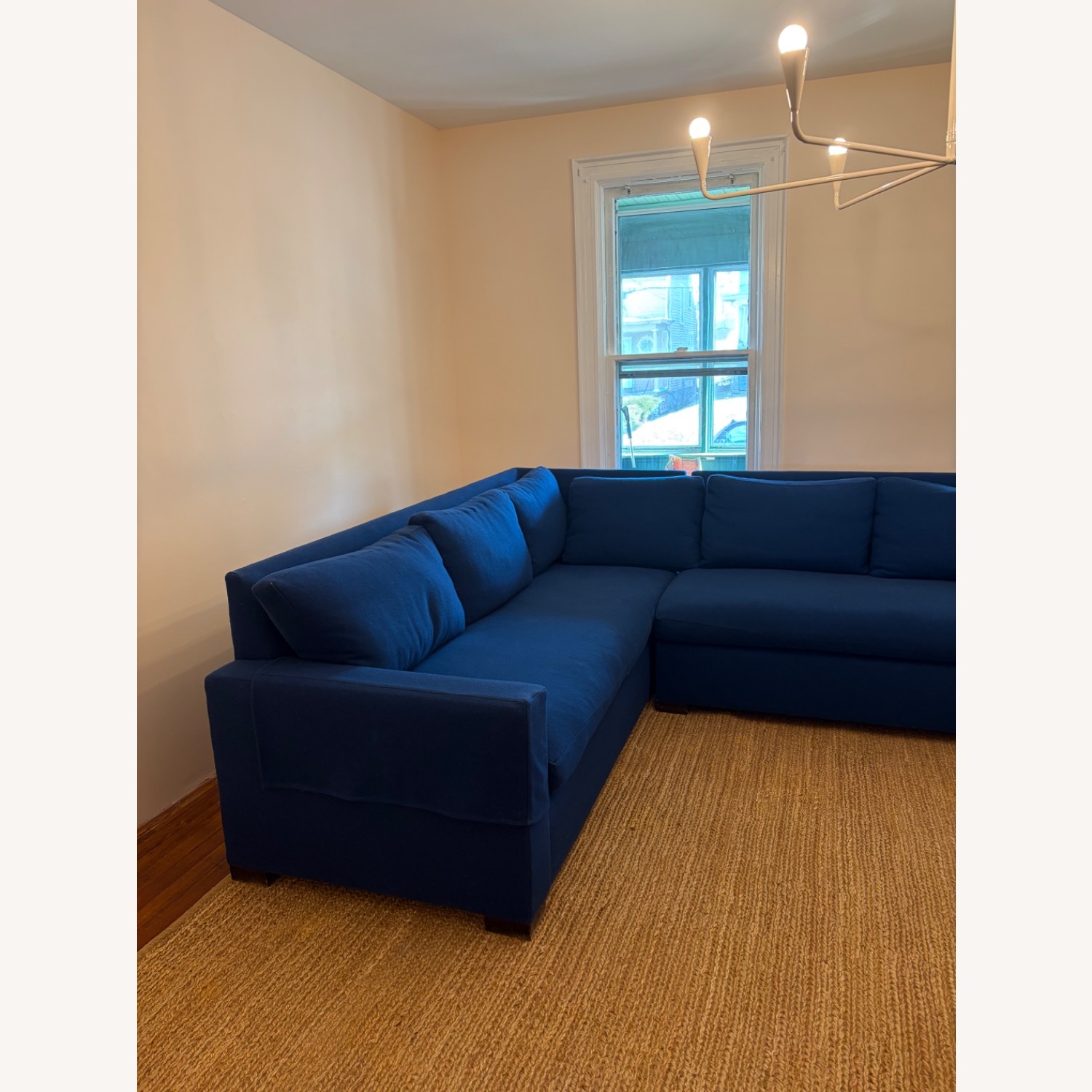 Custom Yves Blue Wool Sofa - image-2