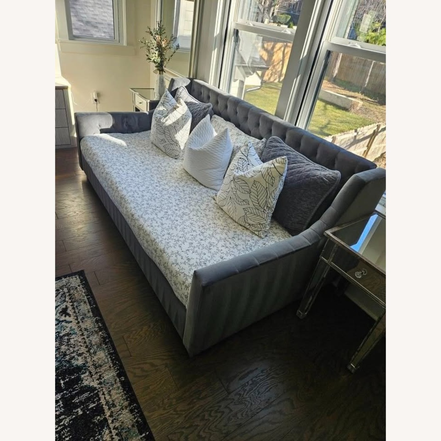 Wayfair Lenvil Canora Dark Gray Fabric Daybed - image-5