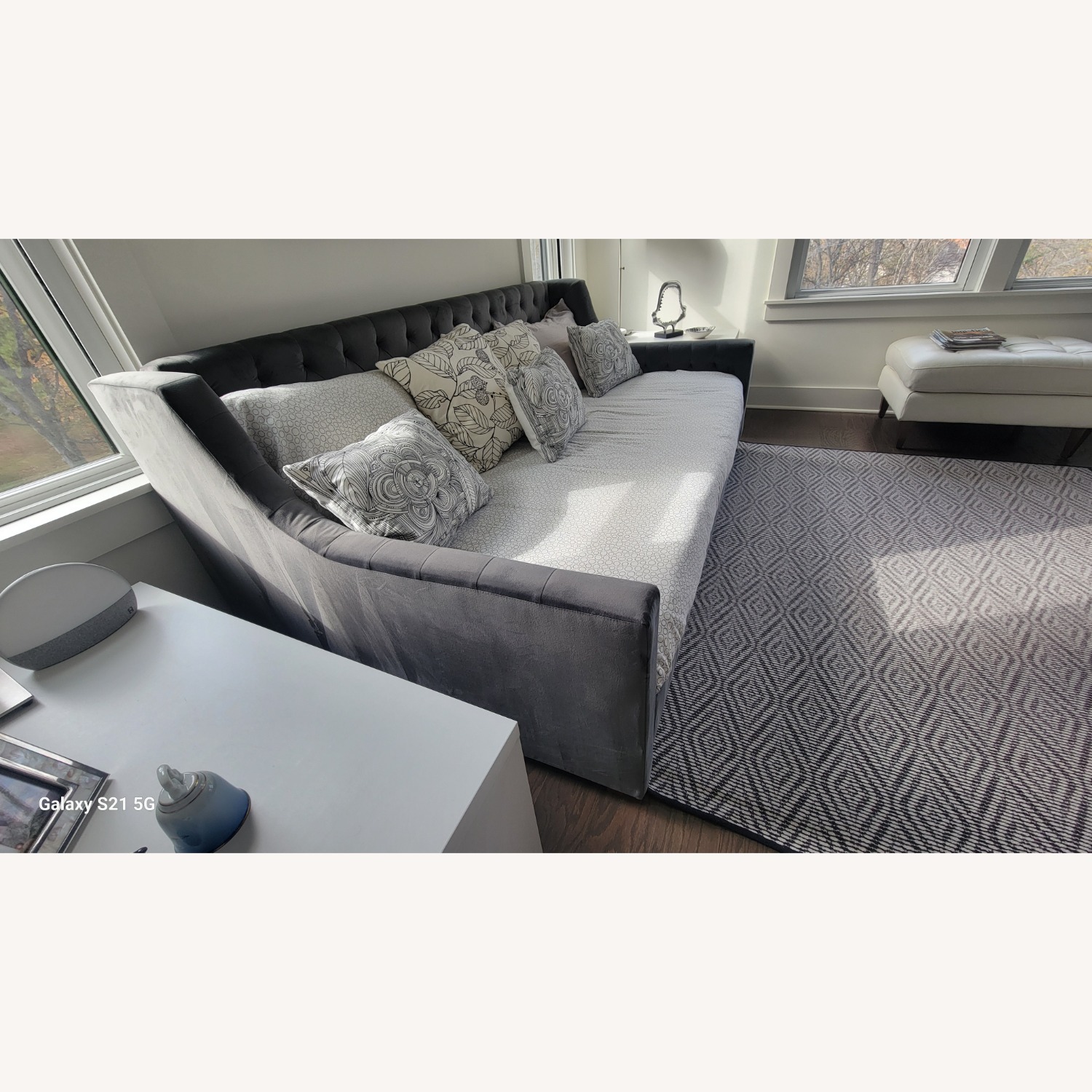 Wayfair Lenvil Canora Dark Gray Fabric Daybed - image-3