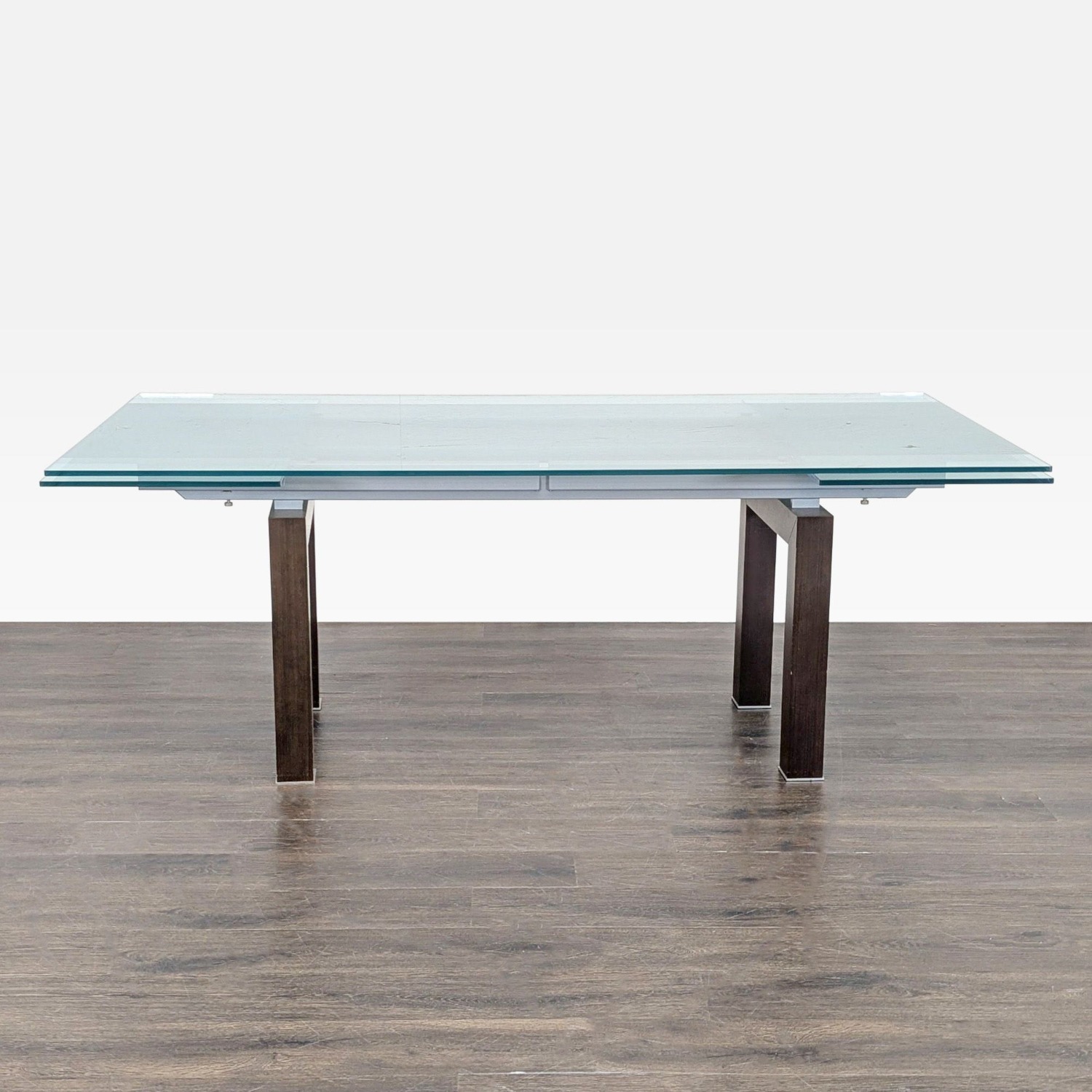 Glass Top Expandable Dining Table - image-1