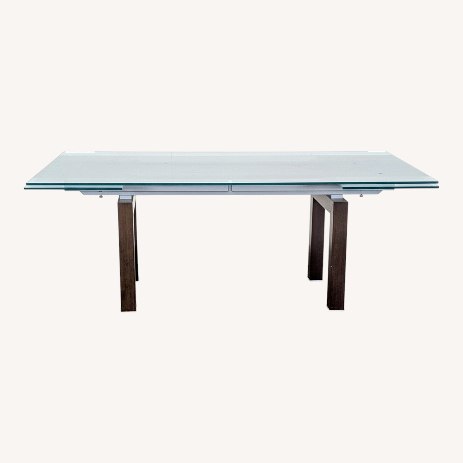 Glass Top Expandable Dining Table - image-0