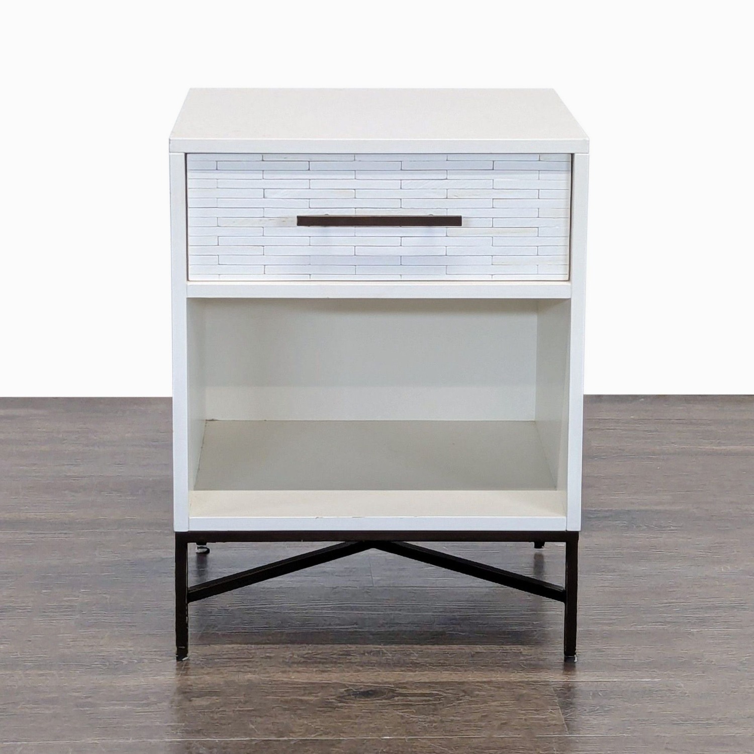West Elm Wood Tiled Nightstand - image-1