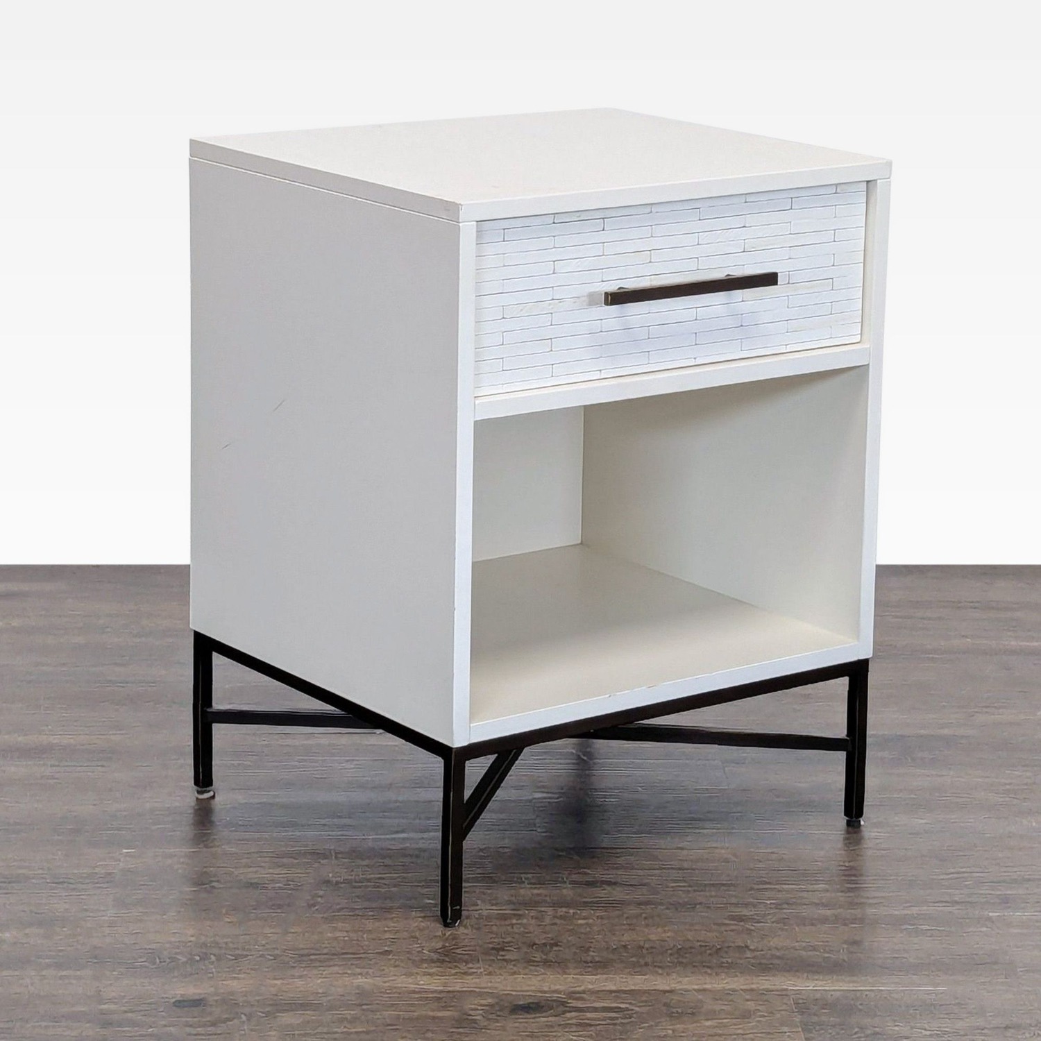 West Elm Wood Tiled Nightstand - image-2