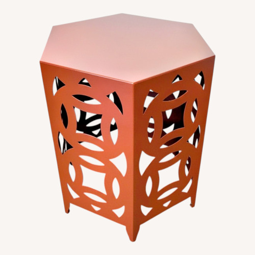 Used Metal Hexagonal Accent Table for sale on AptDeco