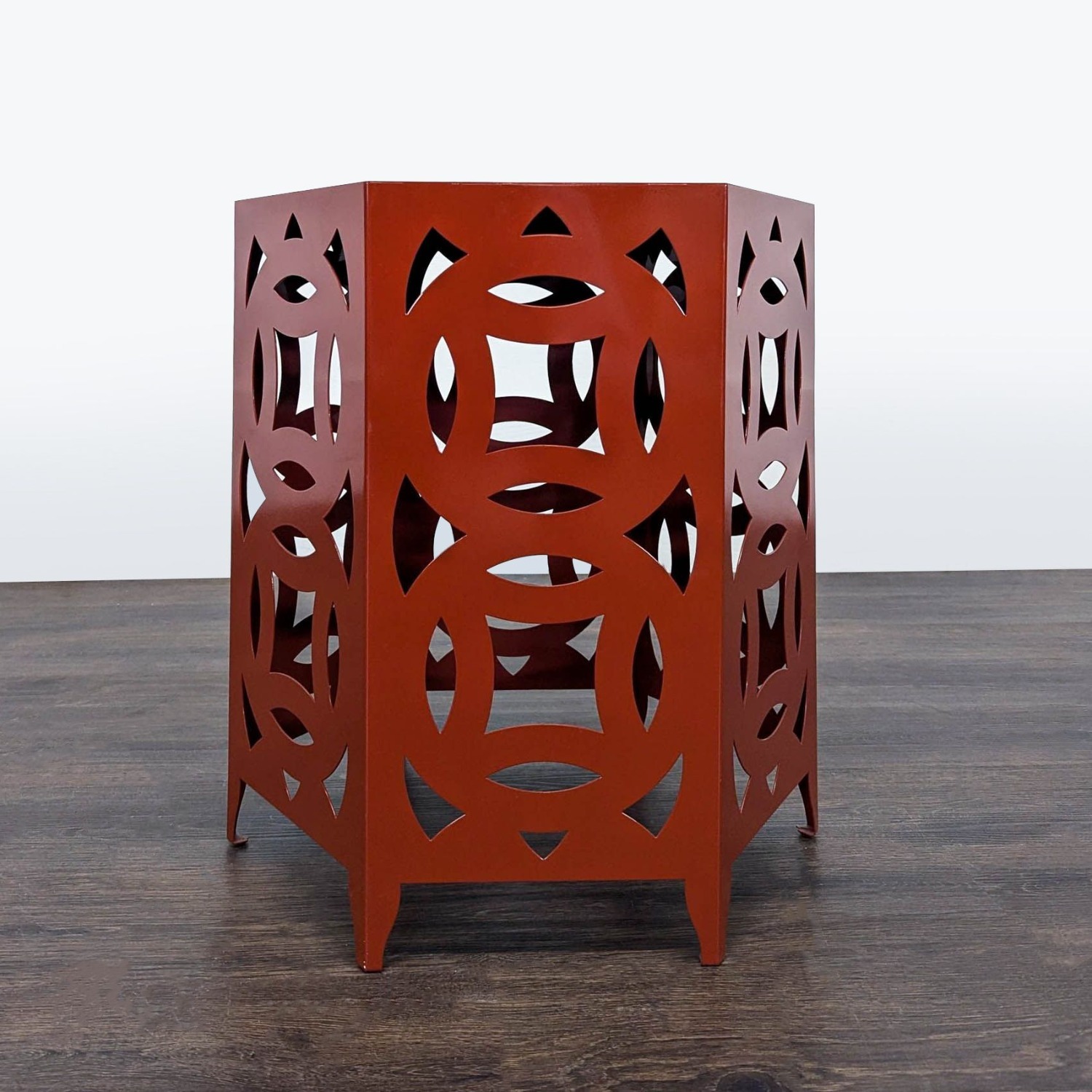 Metal Hexagonal Accent Table - image-2