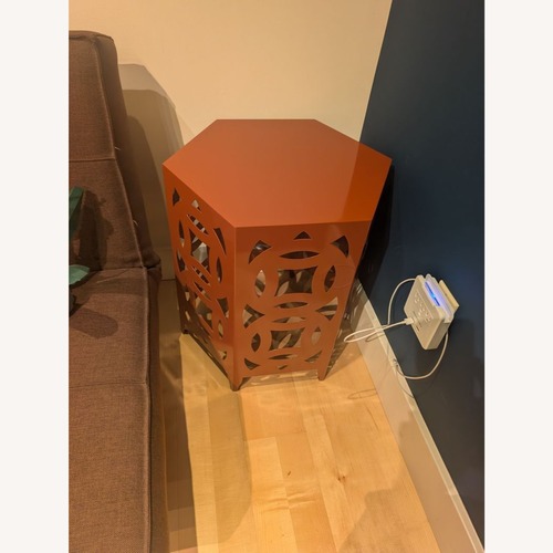 Used Metal Hexagonal Accent Table for sale on AptDeco