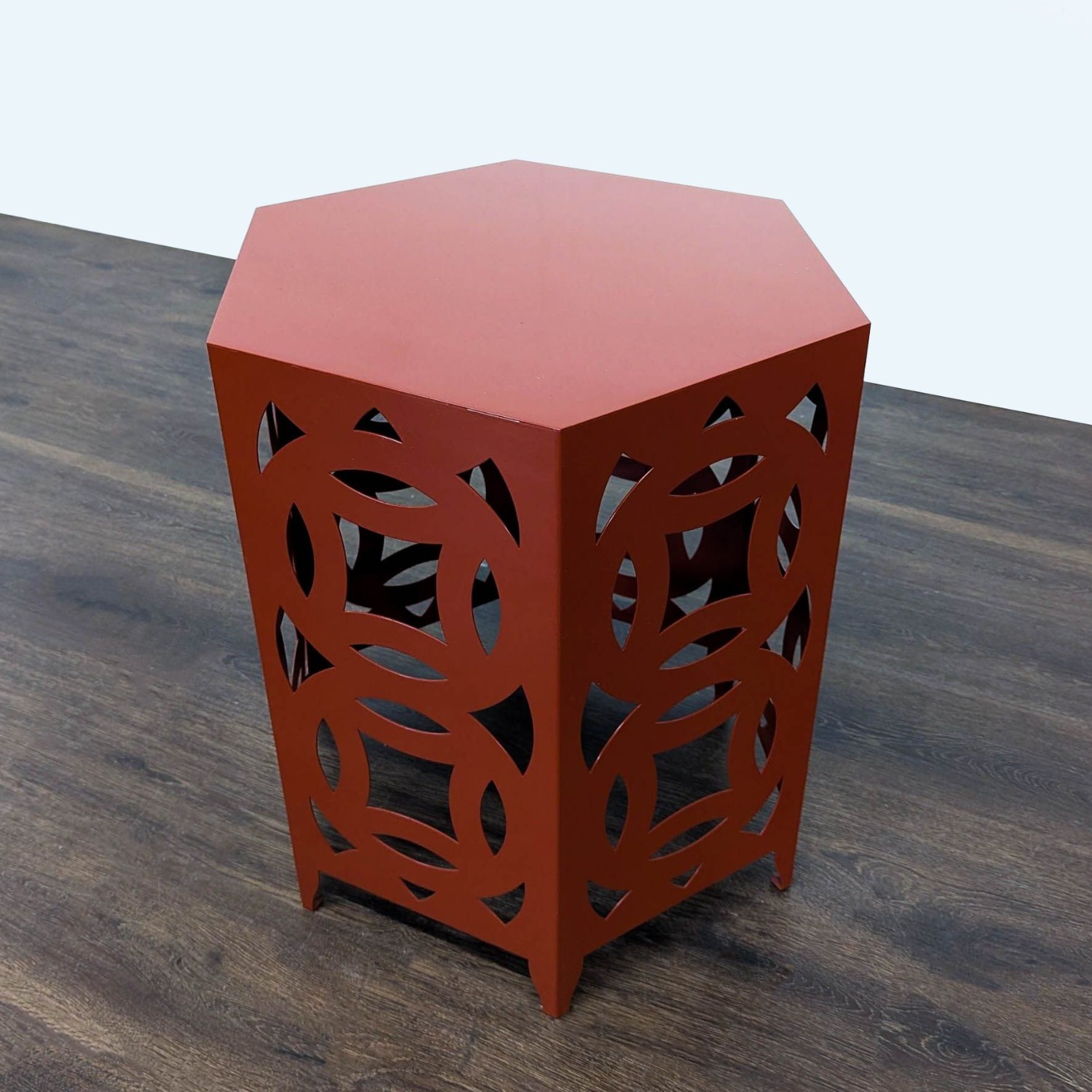 Metal Hexagonal Accent Table - image-6