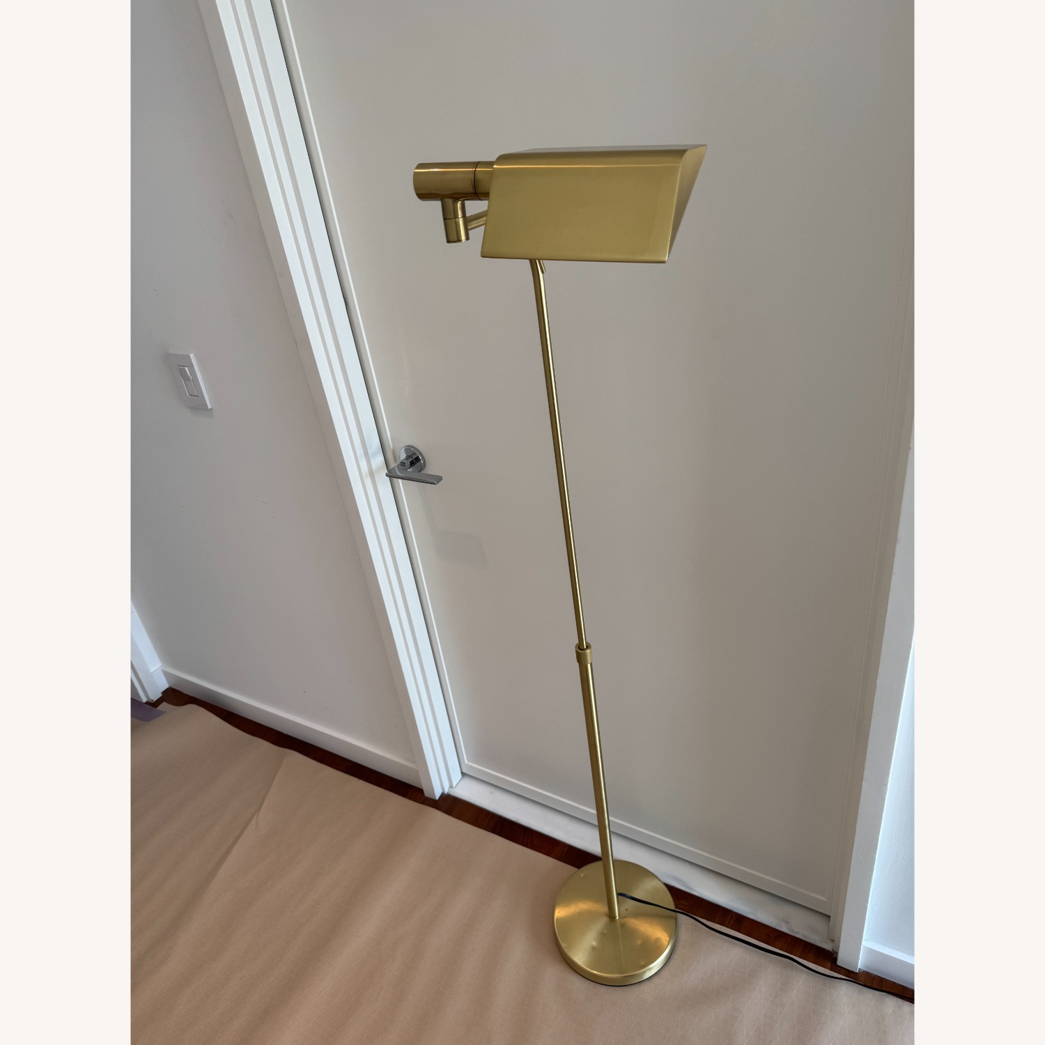 Gold Metal Floor Lamp - image-1