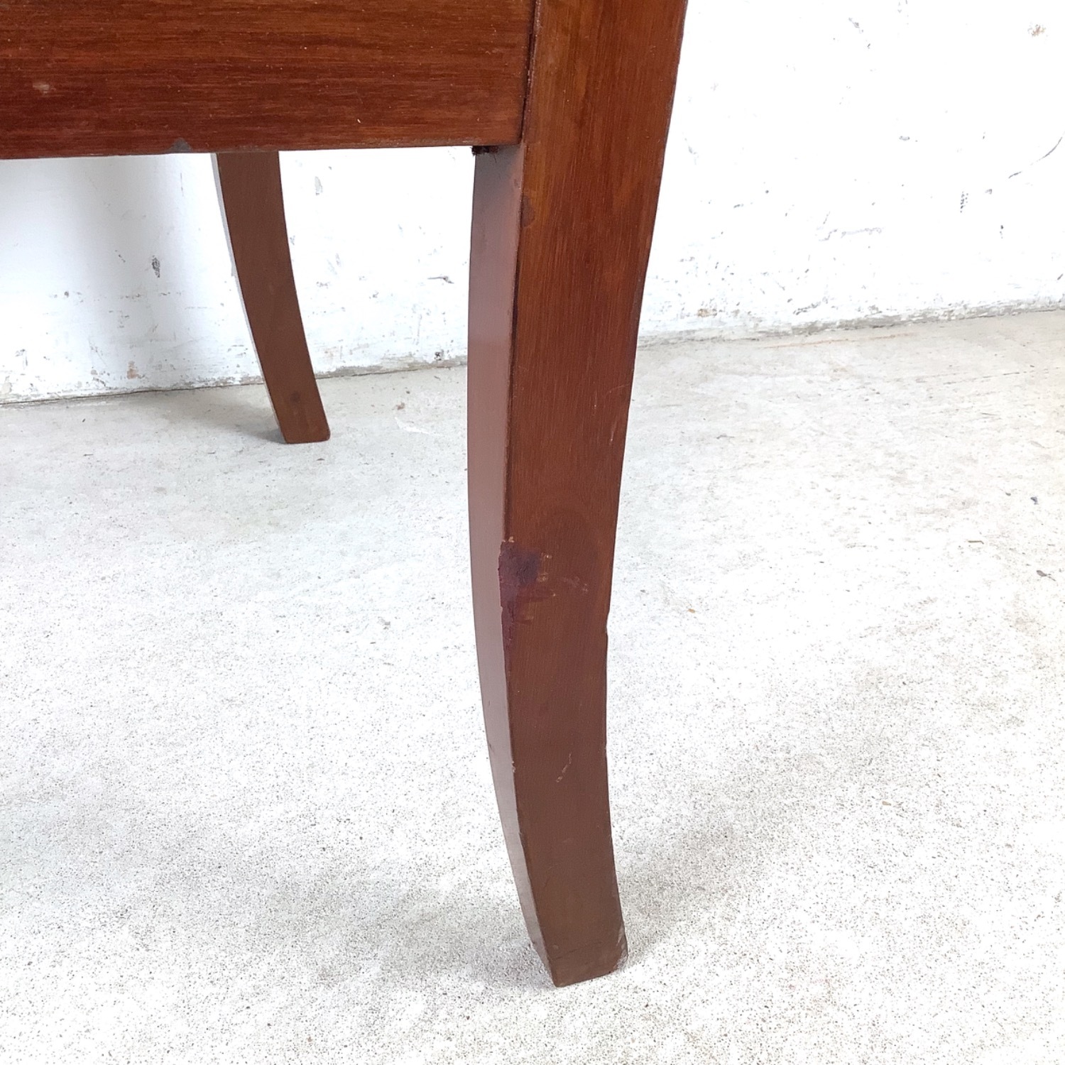 Empire Style Mahogany Armchair with Black Damask - image-14