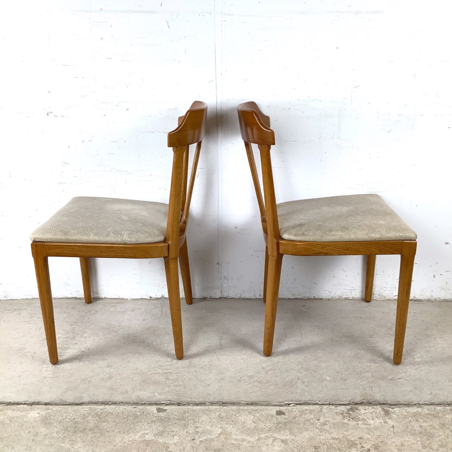 Set of Six Mid-Century Walnut Dining Chairs - image-5