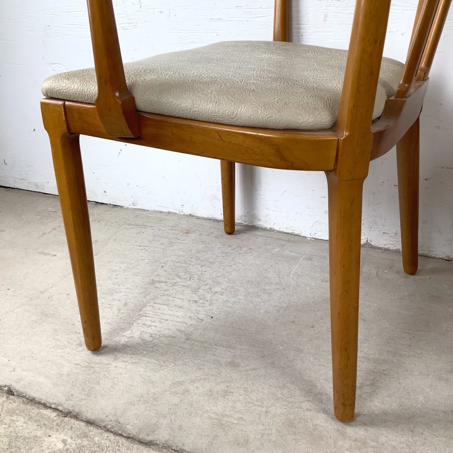 Set of Six Mid-Century Walnut Dining Chairs - image-11