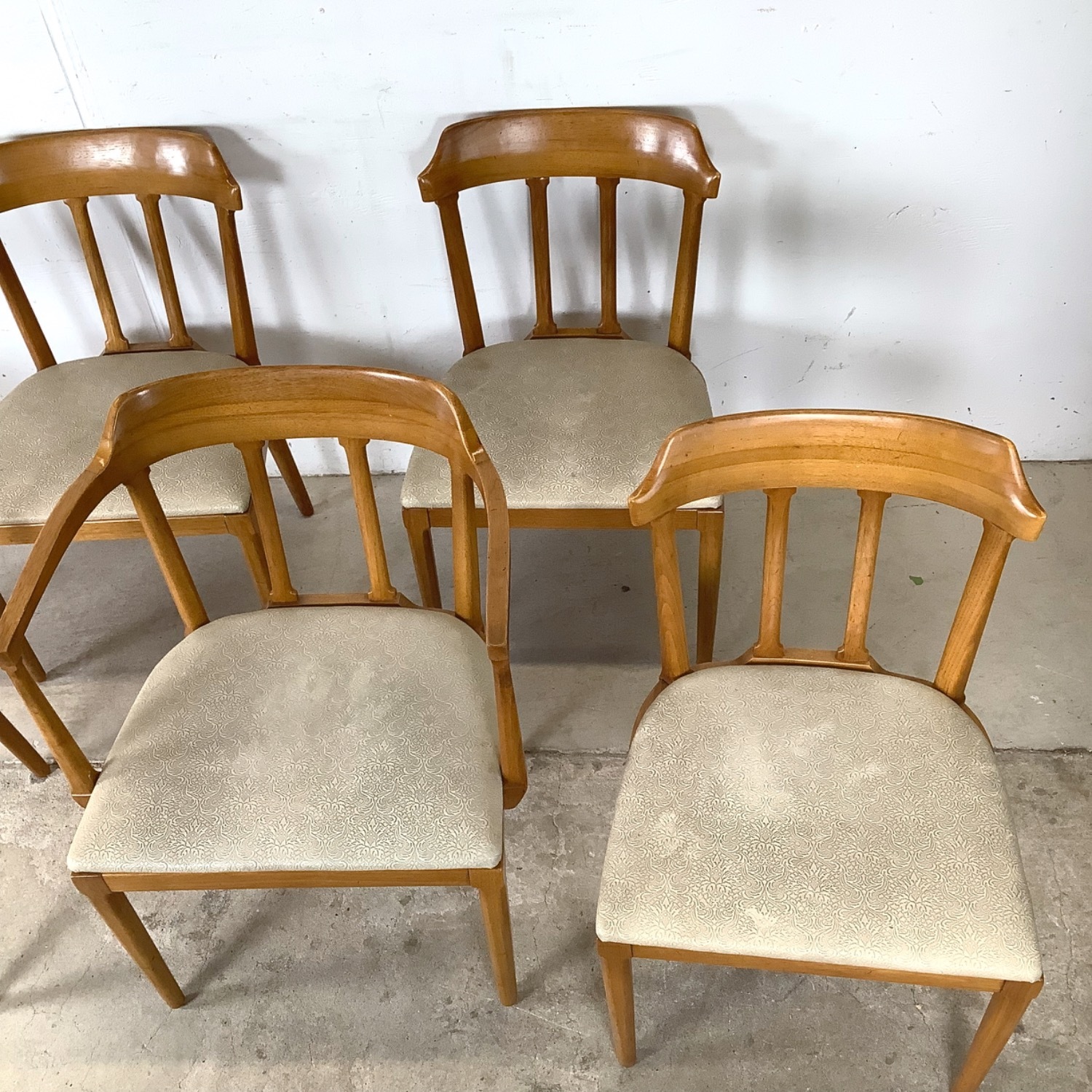 Set of Six Mid-Century Walnut Dining Chairs - image-3