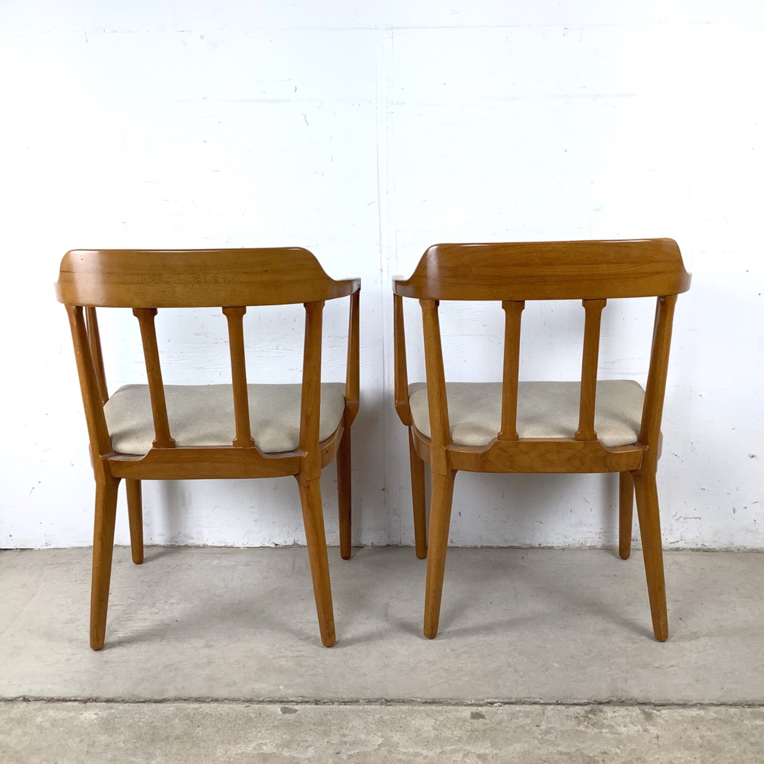 Set of Six Mid-Century Walnut Dining Chairs - image-10