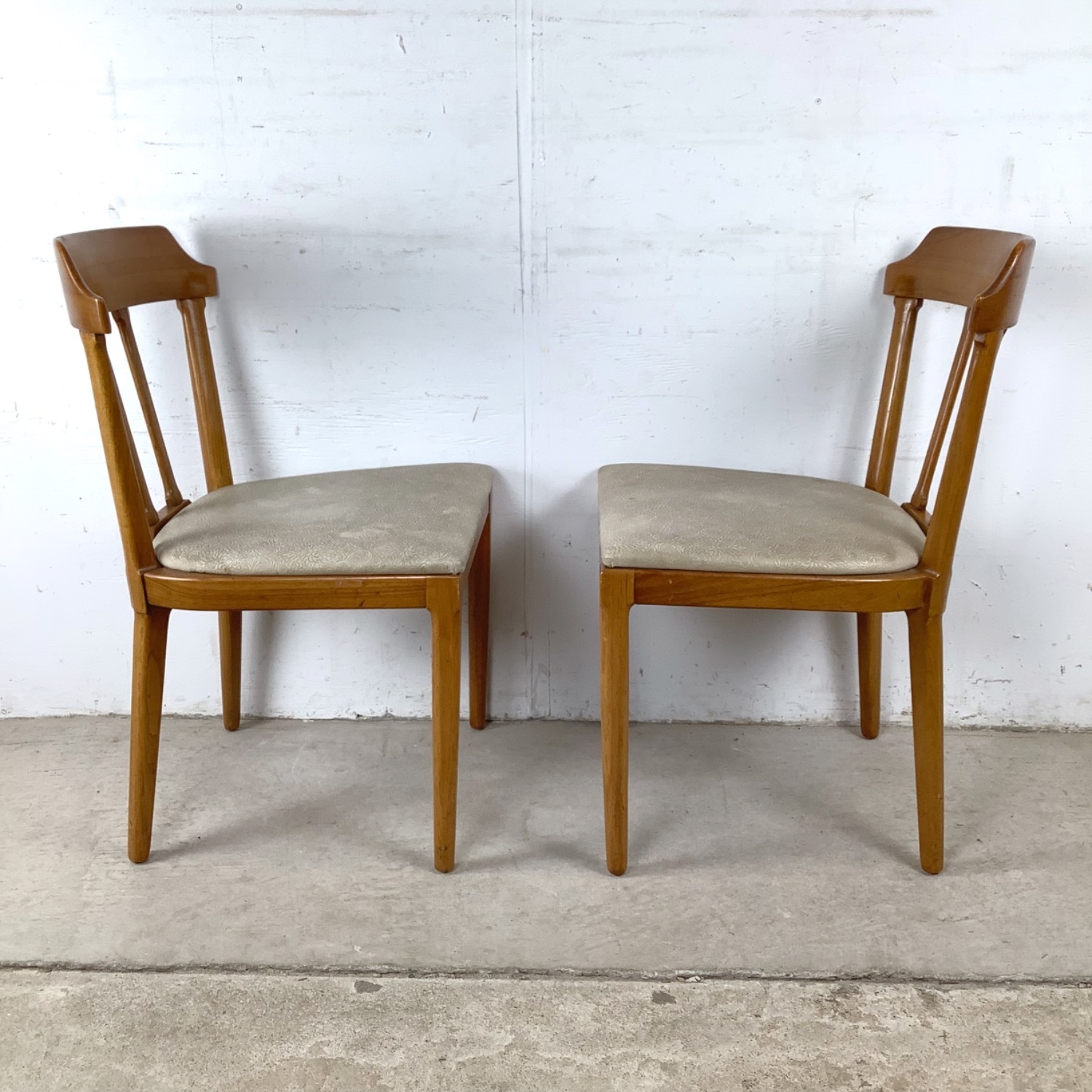 Set of Six Mid-Century Walnut Dining Chairs - image-7